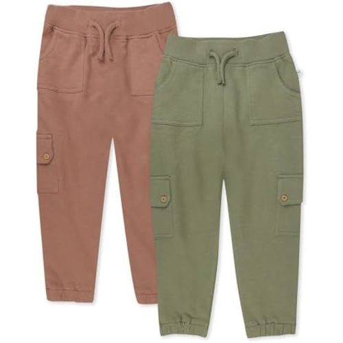 HonestBaby Unisex Kids 2-Pack Easy Fit Cargo Sweat Pant