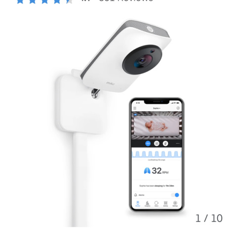 Miku Pro Smart Baby Monitor | No Contact Breathing and Sleep Tracking