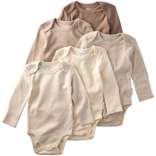 Blake 5-Pack Long Sleeve Bodysuits​ 100% Organic Cotton Baby Boys & Girls