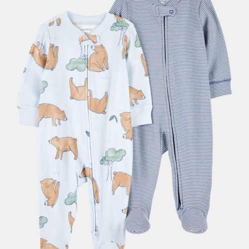 Baby Boy 2-Pack 2-Way Zip Cotton Sleeper | Carter’s Oshkosh Canada