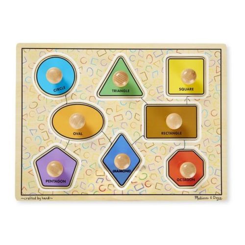 Melissa & Doug Geometric Shapes Wooden Puzzle