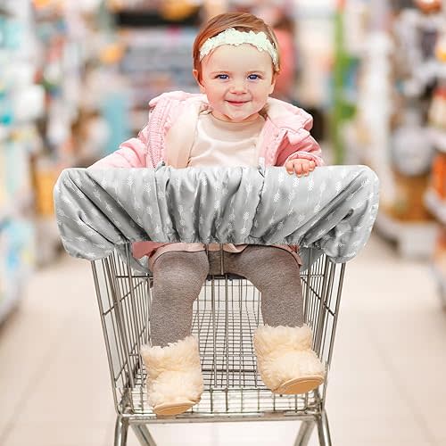 The Peanutshell Shopping Cart Cover for Baby - Restaurant High Chair Cover, Reversible, Machine Washable Grocery Cart Seat for Infant, Toddler, Baby Boy or Girl