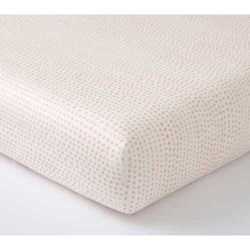 Falling Dot Organic Cotton Crib Fitted Sheet