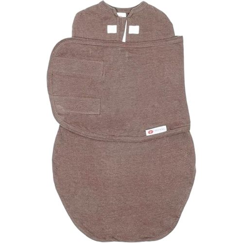embé 2-Way Starter Baby Swaddle, 6-14 lbs, Newborn Swaddle Sack 0-3 Months, Zip Swaddle 0-3 Months Baby Swaddles Wrap, Hip Healthy, Infant Swaddle - Cocoa