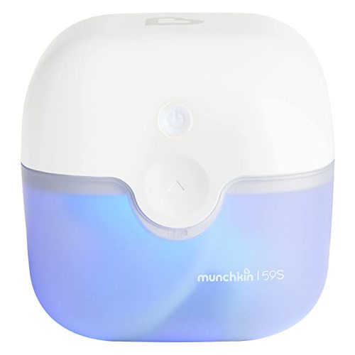 Munchkin® Portable UV Sterilizer Plus with Rechargeable Battery, Mini UV Light Sanitizer Eliminates 99.99% of Germs in 59 Seconds - Mini Sterilizer+ with rechargeable battery