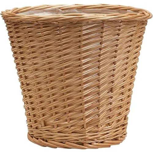 Household Essentials ML-2312 Medium Willow Waste Basket, Natural