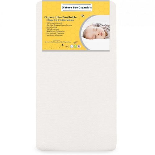 Nature Bee Organic's Ultra Breathable 2-Stage Crib & Toddler Mattress