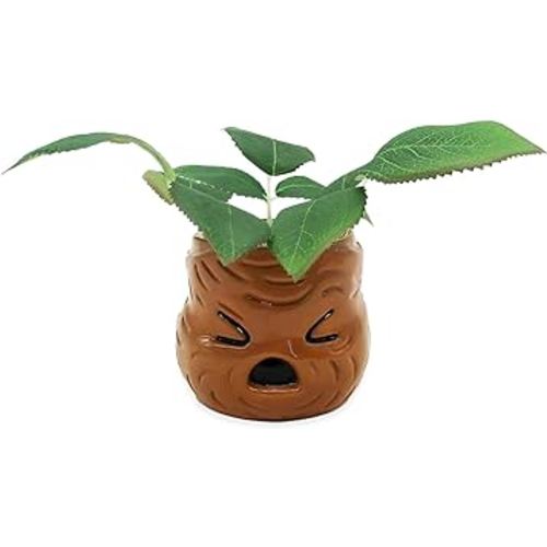 Silver Buffalo Harry Potter Mandrake Face Decorative Artificial Faux Greenery Plant in Ceramic