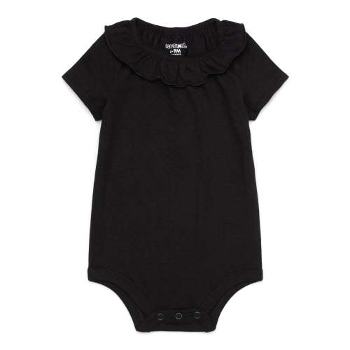Garanimals Baby Girl Ruffle Collar Pointelle Bodysuit, Sizes 0-24 Months
