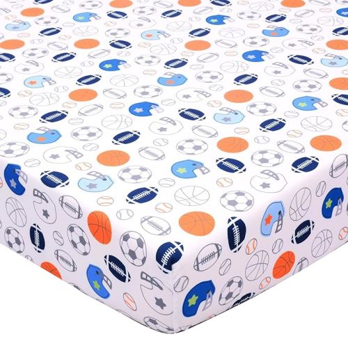 Uomny Crib Sheet,Fitted Crib Sheet Baby Sheet 1 Pack Sports Toddler Sheet
