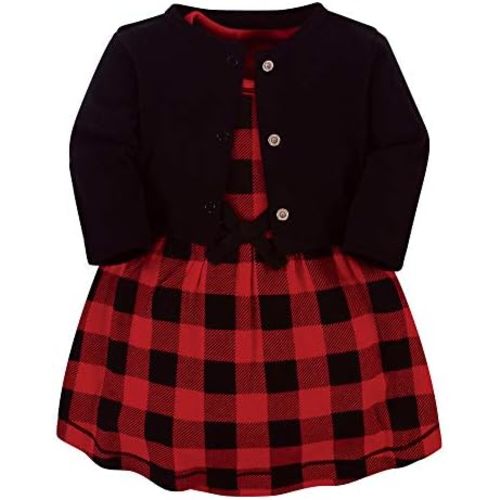 Touched by Nature Baby Girl Organic Cotton Dress and Cardigan
