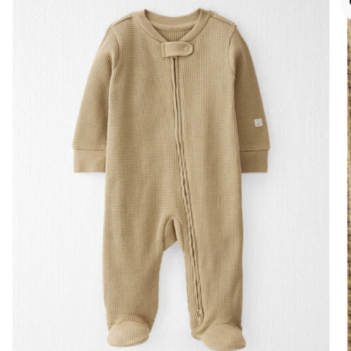 Baby Organic Cotton Waffle Knit Sleep & Play Pajamas