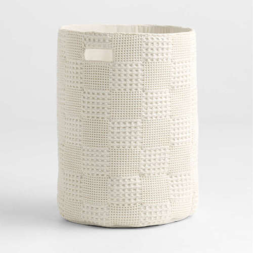 Nella Cream Organic Cotton Waffle Weave Kids Hamper with Handles