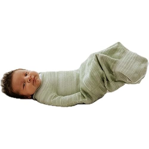 Swaddelini Swaddle Sleep Sack, Viscose from Bamboo, Swaddle for Babies 0-3 Months, 6-12 pounds, Made in USA, Mint