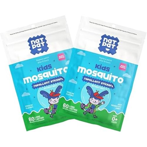 BuzzPatch Mosquito Patch Stickers for Kids (60 Pack) - All Natural, Plant Based Ingredients, Non-Toxic, DEET Free, Citronella Essential Oil Insect Patches, for Toddlers, Babies, Children (2)