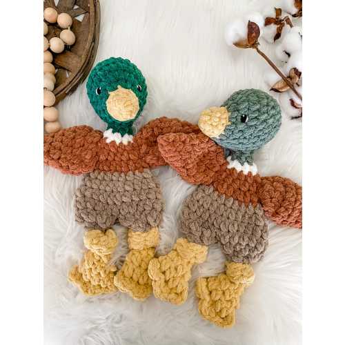 Mallard Duck Snuggler Lovey, Soft Toys for Newborns, Duck Nursery Decor, Hunting Themed Nursery, Baby Cuddle Blanket