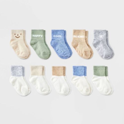 Baby Kids' 10pk Low Cut Socks - Cat & Jack™ 12-24m