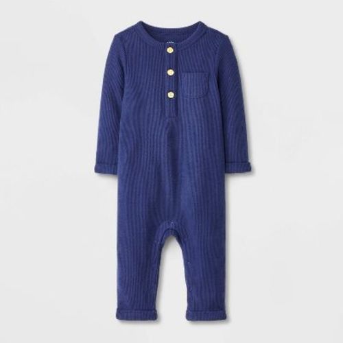 Baby Boys' Henley Cozy Long Sleeve Romper - Cat & Jack™
