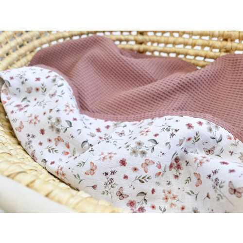 100% cotton baby blanket, Summer swaddle, Baby girl Summer blanket, Personalised baby blanket, Baby girl shower gift, Organic cotton blanket