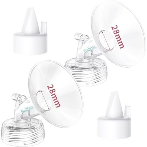 28MM Flange and Duckbill Valve Set Compatible with Spectra S1 S2 9 Plus, Wide Mouth Breast Pump Replacement Parts, Multiple Size Options 13–30mm, Not Original Accessories