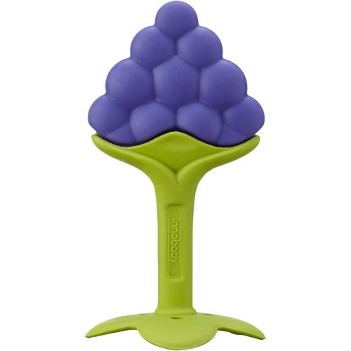 Innobaby Original Teethin Smart EZ Grip Fruit Teether and Sensory Toy for Babies and Toddlers in Grape. BPA Free Teether