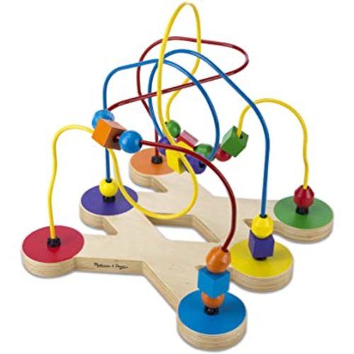 Melissa & Doug Classic Bead Maze - Wooden Educational Toy - Wooden Bead Maze Toy For Toddlers Ages 3+