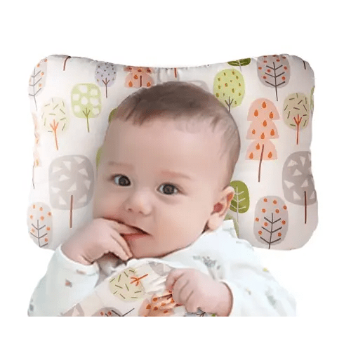 Soft Hypoallergenic Baby Head & Neck Support Organic Cotton Cover Machine Washable (Lime Tree)