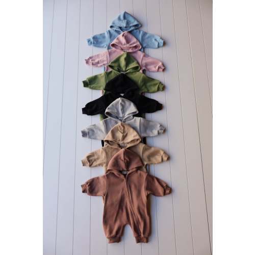 Zip Up Hooded Jumpsuit