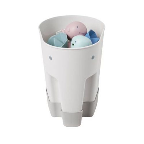 Shnuggle Ellie Bath Toy Drying Caddy | Freestanding Baby & Toddler Bath Toy Storage Taupe