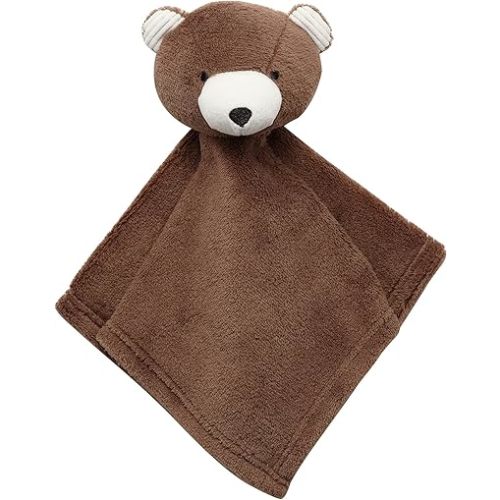 Lambs & Ivy Brown Bear Soft Baby/Child/Toddler Plush Lovey Security Blanket