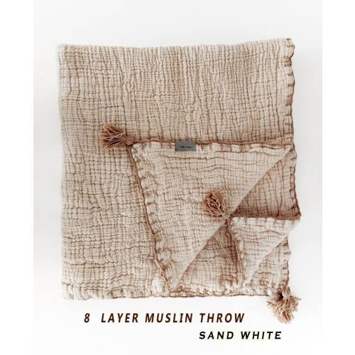 100% Cotton Handmade Custom Color 4 and 8 Layers Ivory Muslin Baby Blanket, Gauze Swaddle Blankets, Solid Color Swaddle