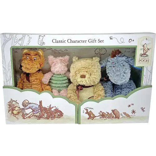 KIDS PREFERRED Disney Baby Classic Winnie The Pooh and Friends 4 Piece Plush Collector Set Stuffed Animals
