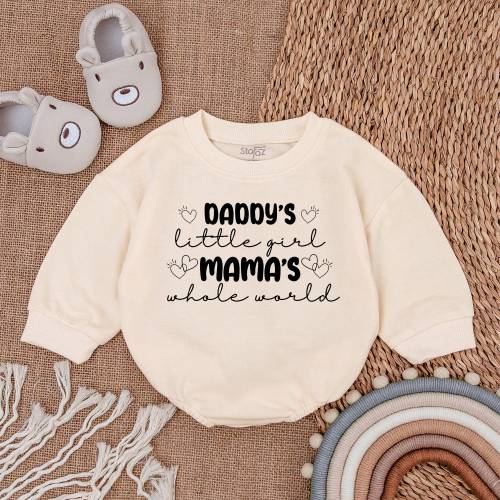 Daddy&#39;s Girl, Mommy&#39;s Whole World Romper - Mother&#39;s Day Outfit -Mother&#39;s Day Outfit- Baby Romper - Baby bodysuit- Newborn Outfit