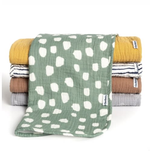 5-Pack Baby Neutral Teal Dots Muslin Burp Cloths – Gerber Childrenswear