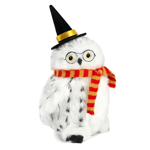 Wizard Owl Plush Toy with Glasses, Scarf, and Hat – Cute Magical Owl Stuffed Animal for Kids, for Fans of Fantasy and Magic