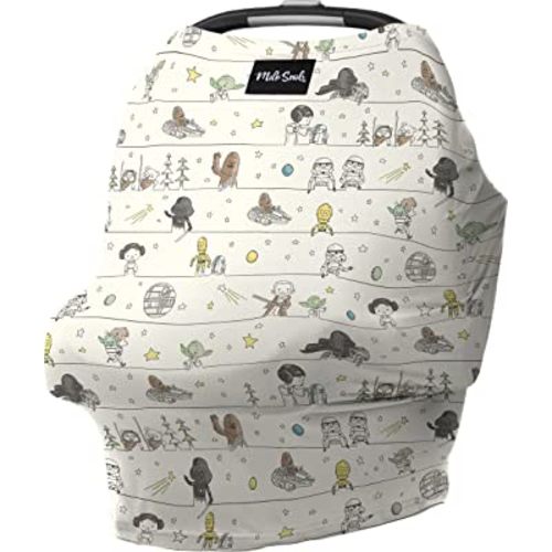 Milk Snob Original Star Wars 5-in-1 Cover, Precious Padawans, Privacy for Breastfeeding, Baby Car Seat, Carrier, Stroller, High Chair, Shopping Cart, Lounger Canopy - Newborn Essentials, Nursing Top