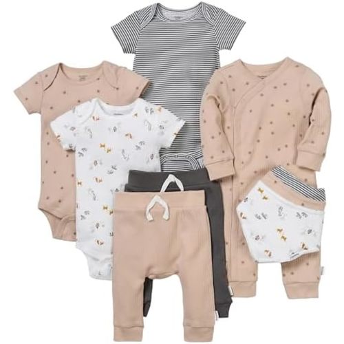 Gerber Baby 9-piece Baby Gift Set for Newborn Boys & Girls – Premium Cotton Baby Essentials Layette Set