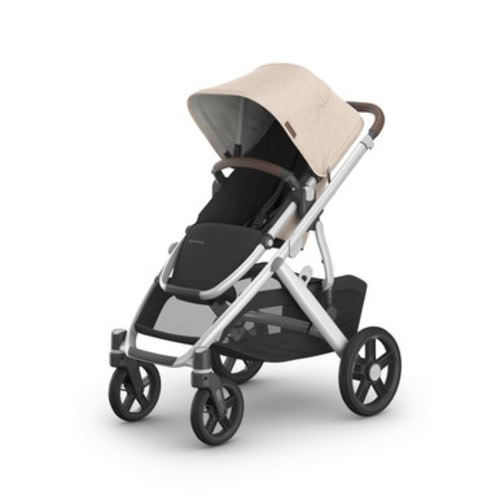 UPPAbaby Vista V3 Stroller - Declan- Oat Mélange | Silver Frame | Chestnut Leather - Bambi Baby Store