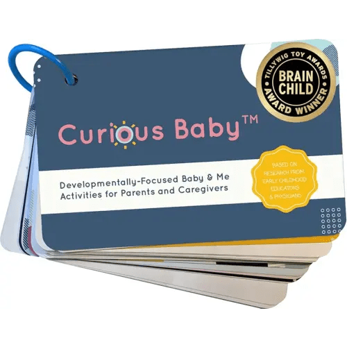 Curious Baby™ Award Winning 40+ Activities for Baby & Me (0-12 Months) | Developmentally-Focused and Stimulating Creative Playtime Ideas for Baby & Me | Includes Black/White High-Contrast Cards