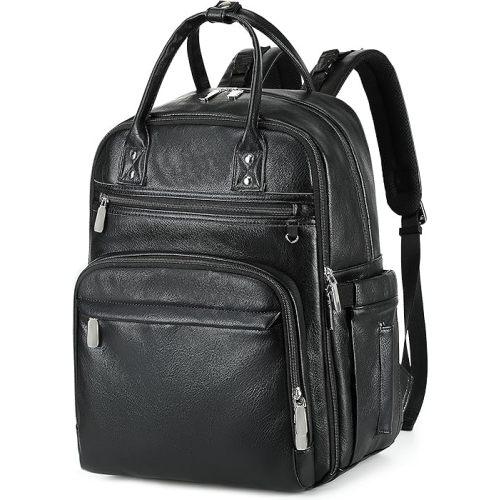 Diaper Bag Backpack Black-silver