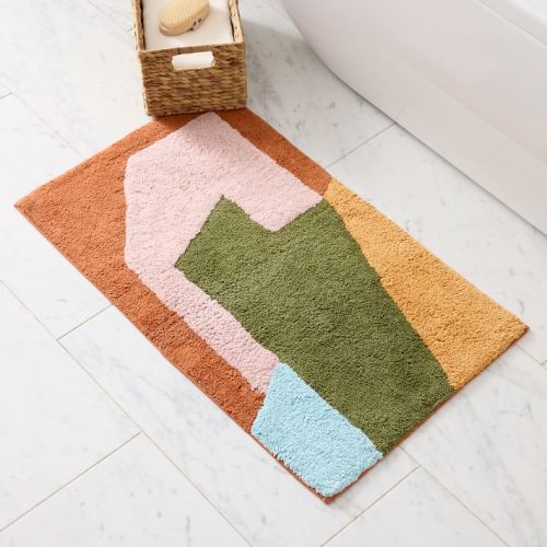 Angled Modern Bath Mat