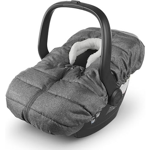 UPPAbaby CozyGanoosh for Aria and Mesa Infant Car Seat Carriers/Easily Attaches to Aria, Mesa, Mesa V2, Mesa Max/Ultra-Plush, Weather-Proof/Charcoal Mélange