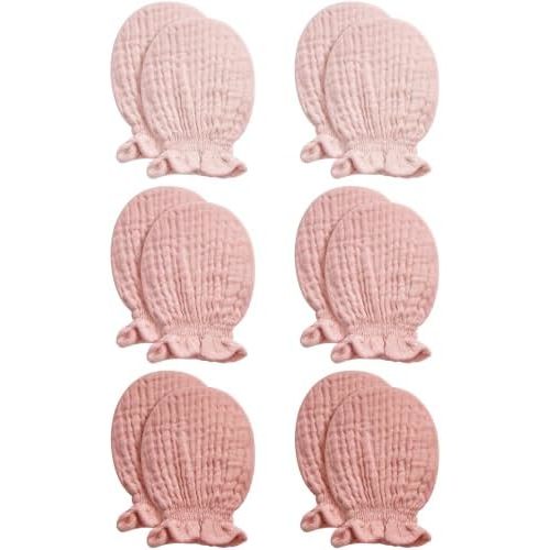 Pro Goleem Muslin Baby Mittens for Newborn, 100% Cotton No Scratch Soft Breathable Gloves for Boys and Girls 0-6 months