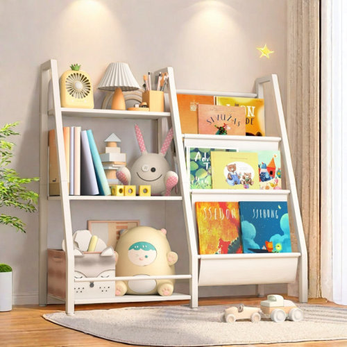 Isabelle & Max™ Bookshelf And Toy Storage Organizer, 3 Tier Kids Bookshelf For Kids, Bookcase Metal Montessori Bookcase For Kids Room, Bedroom, Playroom And Nursery (white) | Wayfair