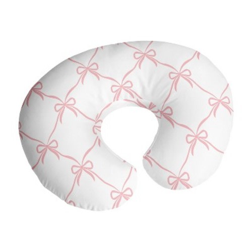 Sweet Jojo Designs Girl Support Nursing Pillow Cover  Ballerina and Ballet Bows Pink and White