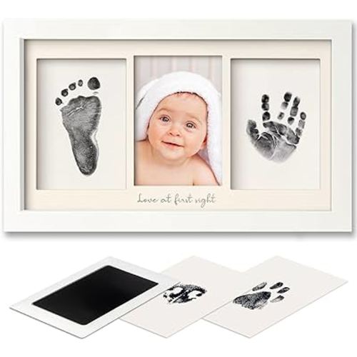 Inkless Baby Hand And Footprint Kit - Ink Pad for Baby Hand and Footprints,Dog Paw Print Kit,Dog Nose Print Kit,Clean Touch Newborn Print Kit,Baby Registry,Baby Shower Gifts,Girls,Boys (Alpine White)