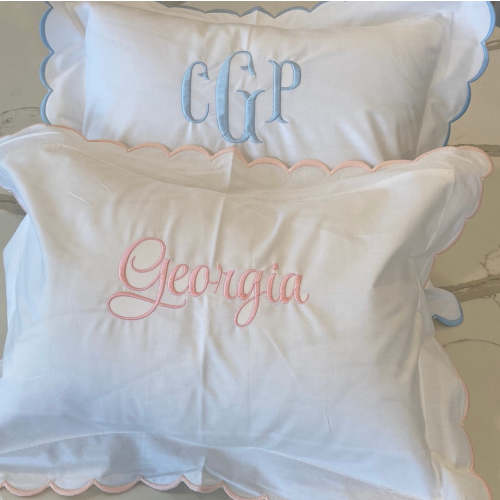 Thick Scallop Baby Sham - Pink - NEW! – Southern Sorelle Embroidery Boutique