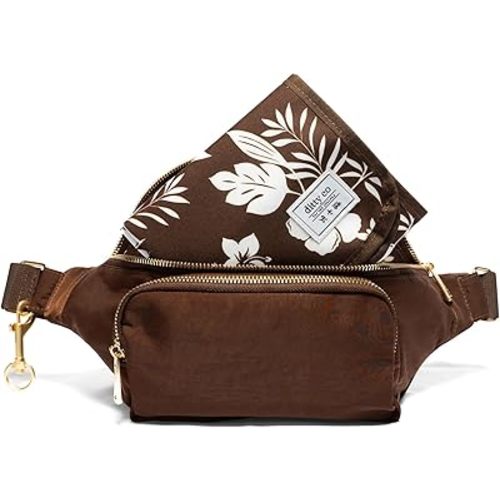 Ditty Co. Small Diaper Bag - Portable Changing Pad - Crossbody Bags For Women - Baby Wipe Holder - Baby Travel Essentials (Chocolate Brown)