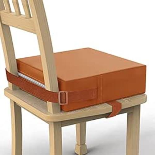 LATER Amazon.com : Toddler Booster Seat for Dining Table, PU Washable Double Safe Straps Non-Slip Bottom Booster Seat Dining Toddler, Portable Travel Increasing Cushion (Brown) : Baby