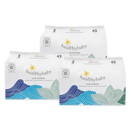 Our Diapers | EWG Verified Safe & Plant-Based Diapers | Leak Protection | Soft Organic Cotton Shell | Chlorine-Free Diaper for Sensitive Skin | Size 2 (27-35 lbs) 126 Count